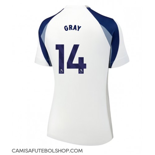 Camisa de time de futebol Tottenham Hotspur Archie Gray #14 Replicas 1º Equipamento Feminina 2025-26 Manga Curta Camisa de time de futebol Tottenham Hotspur Archie Gray #14 Replicas 1º Equipamento Feminina 2025-26 Manga Curta